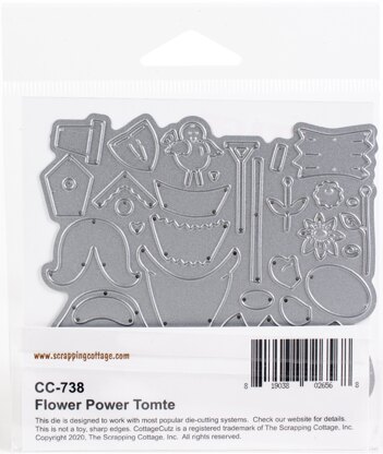 CottageCutz Dies - Flower Power Tomte 1.9"X2.9"