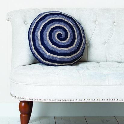Round Spiral Cushion in DMC Petra Crochet Cotton Perle No. 3 - 15410L/2 - Leaflet