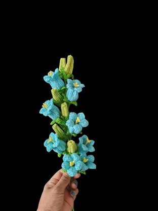 Crochet Canterbury bells flowers