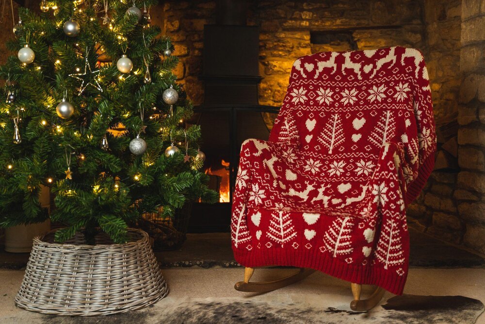 Festive Winter Fair Isle Christmas Wrapping Paper Sheets