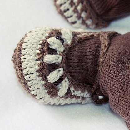 Chocolate Baby Booties