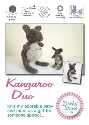 Kangaroo Knit Joey & Mum