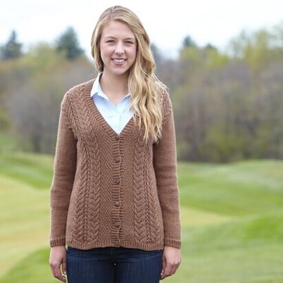 702 Embla Cardigan - Knitting Pattern for Women in Valley Yarns Northampton