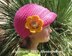 Visor Beanie Hat with Detachable Flower