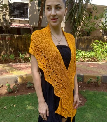 Golden Ginkgo Shawl