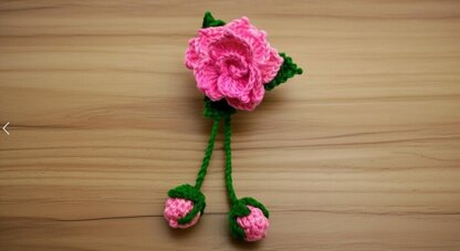 3D Crochet Flower Bag Charm & Keychain Pattern (PDF + Video Tutorial)