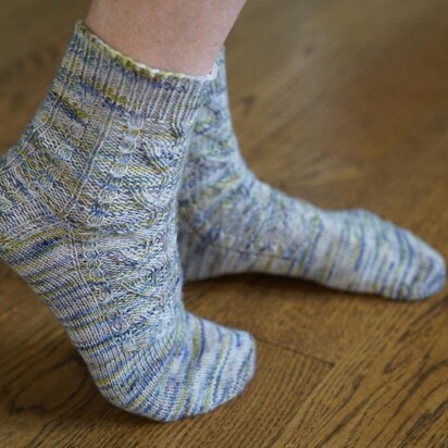Sea Glass Socks - knitting pattern