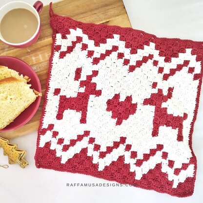 Nordic Reindeer Dishcloth