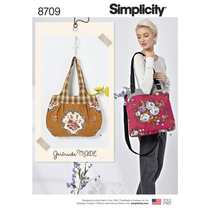 Market Tote Bags Simplicity Sewing Pattern 9298. One Size.