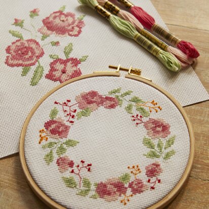  Kraftex Cross Stitch Kits Plus Needle Minders: Stamped Cross  Stitch Kits for Beginners. [1 Embroidery Hoop] Simple and Easy Beginner  Cross Stitch Kits for Adults and Kids with 4 Needle Keepers