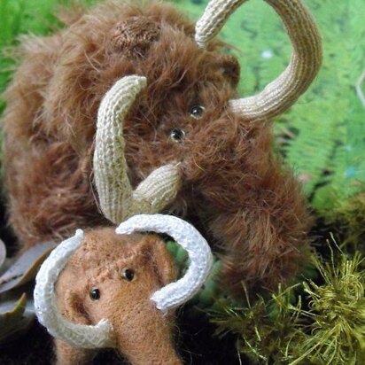 Wilma and Willy Woolly Mammoths Toy Knitting Pattern