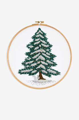 DMC Snowy Fir Tree Embroidery Pattern - PAT1819 - Downloadable PDF