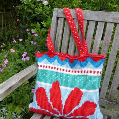 Red sunflower bag