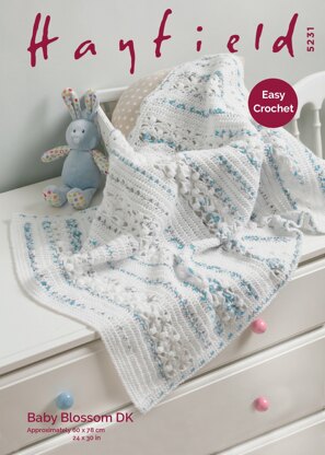 Blanket in Hayfield Baby Blossom DK - 5231 - Downloadable PDF