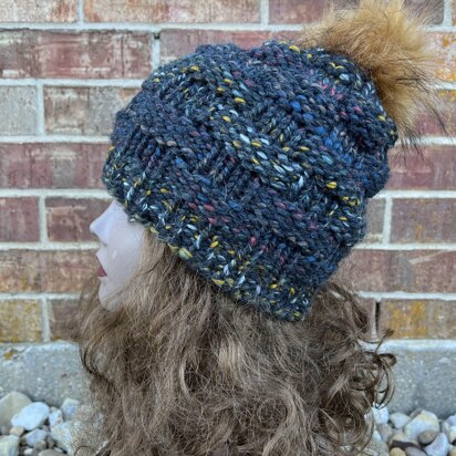 Basketweave Hat -- a loom knit pattern