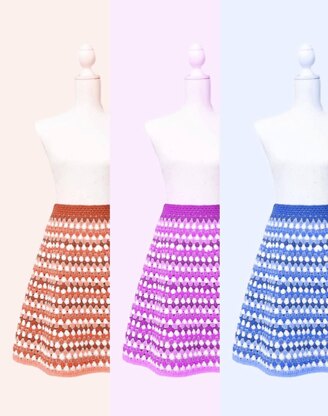 Granny Stripe A-Line Skirt