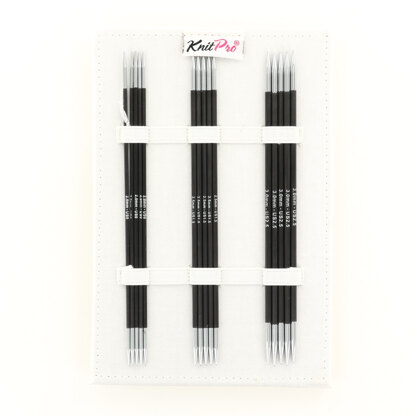 KnitPro Karbonz Double Point Needles (Socks Set of 5 Sizes) - 15cm