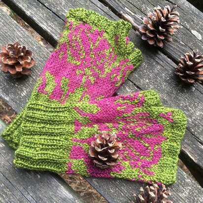 October Rose Mitts