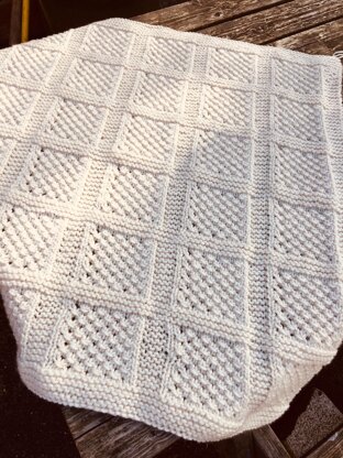 Lace Panel Blanket Knitting pattern by Knit Sew Make | LoveCrafts