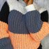 The multi colour block sweater pattern