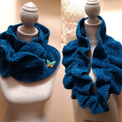 Faux Fur Cowl- Peacock