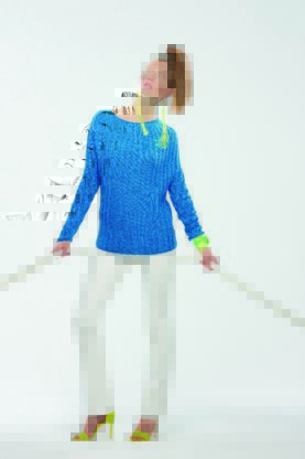 Ladie’s Sweater with yoke in Schachenmayr Merino Extrafine Cotton 120 - 2066 - Downloadable PDF