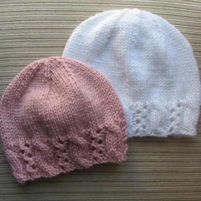 Hat with a Fancy Border in Sizes 2-3 Years and Adult