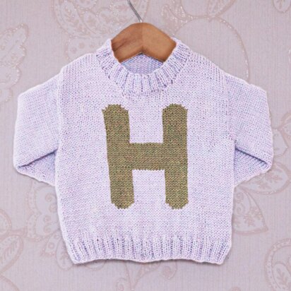 Intarsia - Letter H Chart - Childrens Sweater