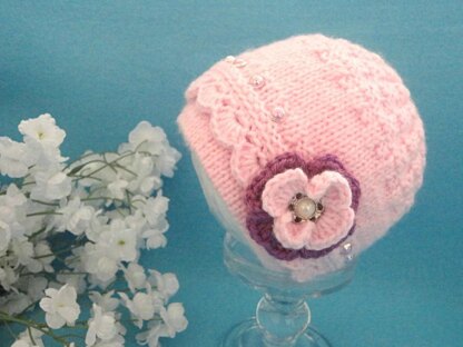 PATTERN Knitting Baby Girl Baby Hat Baby Booties by Elena Mitchell