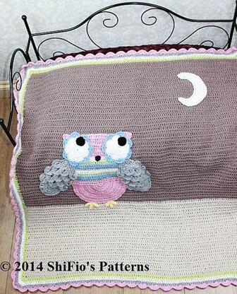 Hootie Tootie Owl Blanket Crochet Pattern #301