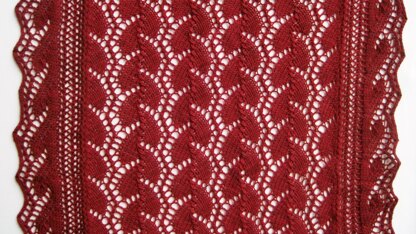 Wave Edged Trellis Lace Wrap