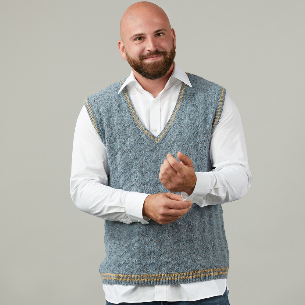 1376 Macoun - Vest Knitting Pattern for Men in Valley Yarns