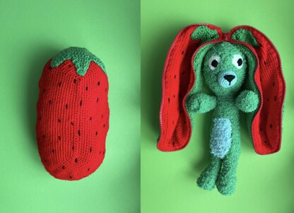 Bunny with fruit ears amigurumi