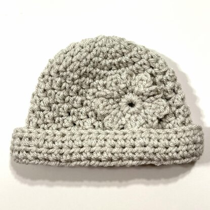 Seed Stitch Baby Cloche Hat