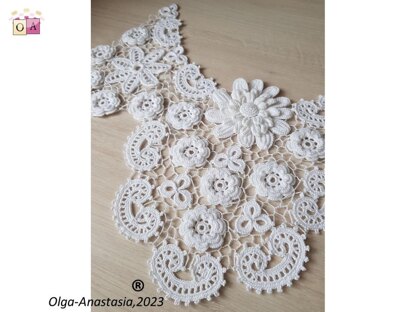 Crochet lace collar "Christmas".