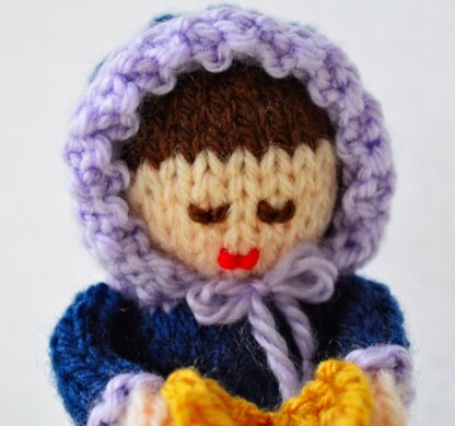 Christmas Carol Singer Doll Knitting Pattern - Toy Knitting Pattern