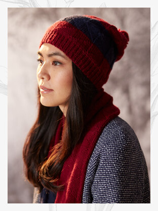 Tilly Hat & Cowl in Willow and Lark Ramble - Downloadable PDF