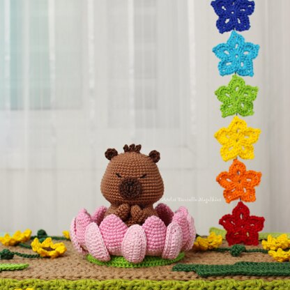 Zenbara - The Lotus Capybara - Digital PDF Crochet Pattern