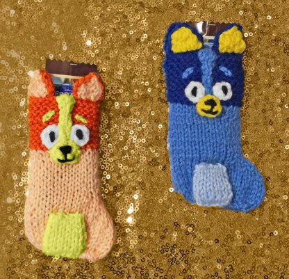 Bluey and Bingo Christmas Stocking / Tree Dec