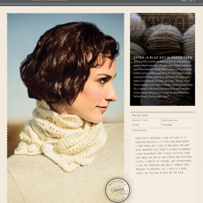 North Hollow Cowl in Blue Sky Fibers Extra - 3820 (Downloadable PDF)