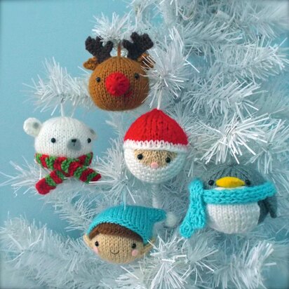 Christmas Balls Knit Ornament Pattern Set