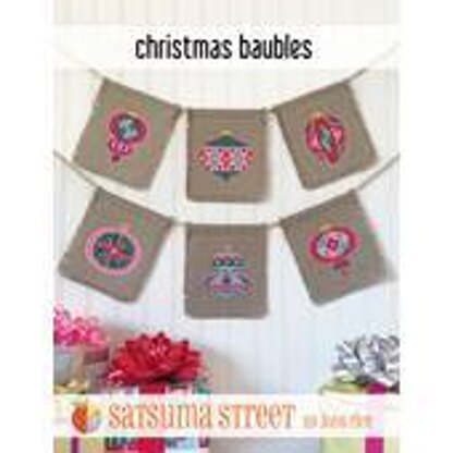 Satsuma Street Christmas Baubles Cross Stitch Chart -  Leaflet