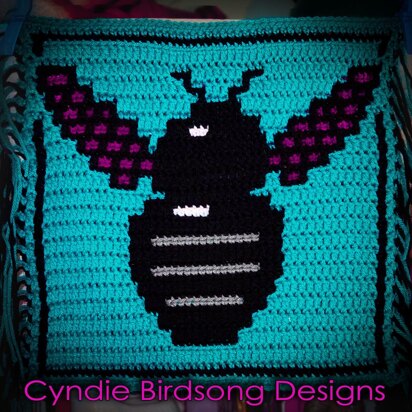 Chunky Bumble Bee - mosaic square