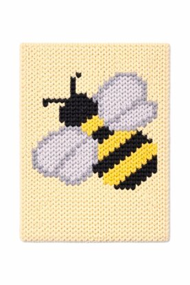 Bee Chunky Baby Blanket Pattern: Finger Knitting Tutorial (PDF Pattern)