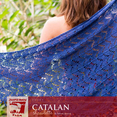 Catalan Shawlette in Juniper Moon Farm Zooey - J36-03 - Downloadable PDF