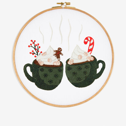 DMC Hot Chocolate Embroidery Pattern - PAT1639 - Downloadable PDF