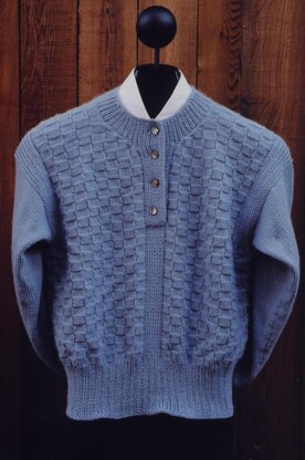 MS 127: Checkered Placket Pullover