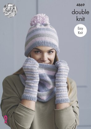 Snoods , Hats, & Mitts in King Cole Baby Alpaca Dk - 4869 - Downloadable PDF