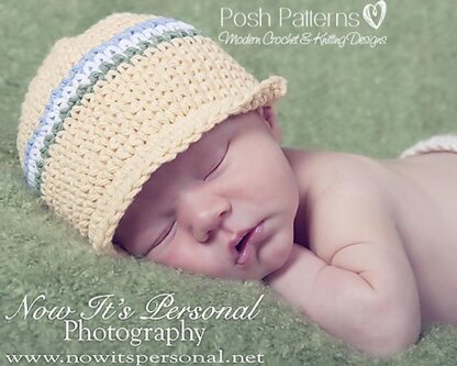 Easy Crochet Newsboy Visor Hat Pattern 112