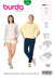 Burda Style Misses' Top – Sweatshirt – Round Neckline – Sleeves with a Twist B6246 - Paper Pattern, Size 8-18